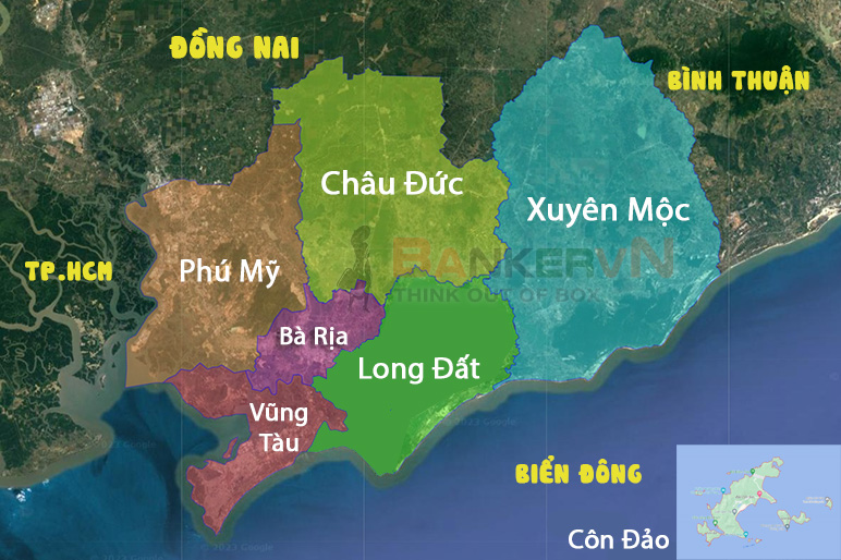 Bản Đồ Hành Chính Tỉnh Bà Rịa - Vũng Tàu 1 Bản Đồ Hành Chính Tỉnh Bà Rịa - Vũng Tàu